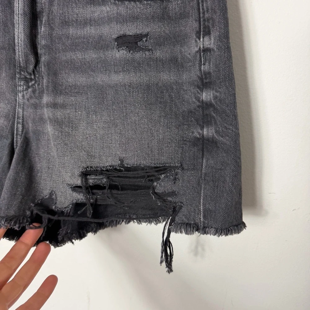 NEW American Eagle AE 90s High Rise Boyfriend Black Denim Jean Shorts